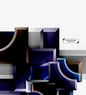 3d futuristic shapes vector abstract background made of glossy pieces with light 스톡 일러스트