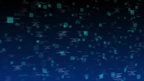 3D Futuristic stream Digital data flow floating particles slow motion bokeh Stock Footage 295328348