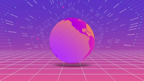 3D futuristic visualisation of metaverse immersive virtual world Stock Footage 246473419