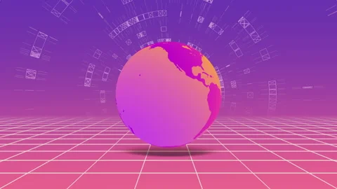 3D futuristic visualisation of metaverse immersive virtual world Stock Footage 246683162