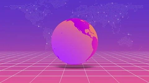 3D futuristic visualisation of metaverse immersive virtual world Stock Footage 246960386