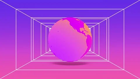 3D futuristic visualisation of metaverse immersive virtual world Stock Footage 249627229