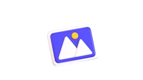 3d gallery or image icon animation Stock-Footage 314735313