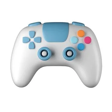 A 3D Game controller illustration isolated on a white background Stock Illustration