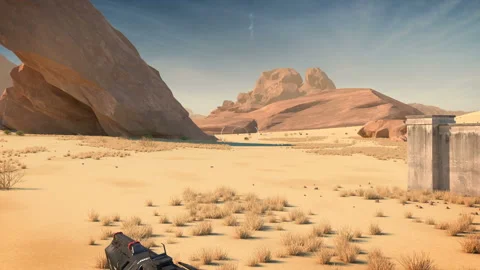 3D Game without hud. Fake Sci-Fi First Person Shooter. Stock Footage 108670931