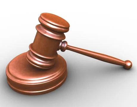 3d gavel Stock Illustration