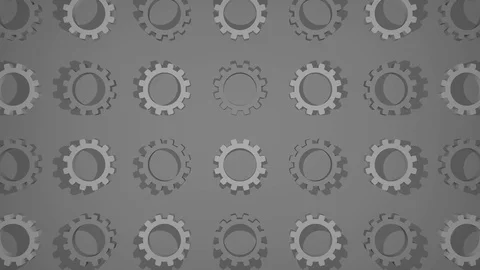 3D Gear Animation Light Grey 스톡 동영상 113065744