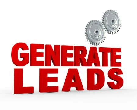 3d gear - generate leads Stock Illustration