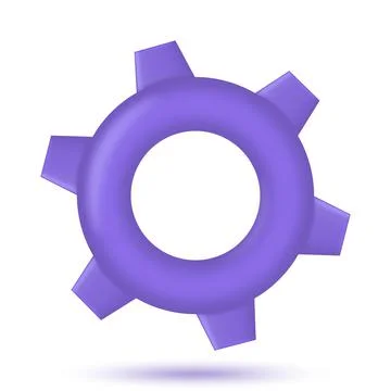 3D gear icon Stock Illustration