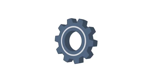 3d gear or setting icon animation on white background. Stockbeeldmateriaal 299837699