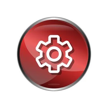 3D Gear or Setting Icon Vecktor Stock Illustration