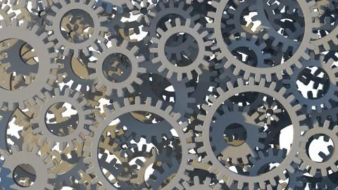 3d gear wheel on white background Stock Illustration
