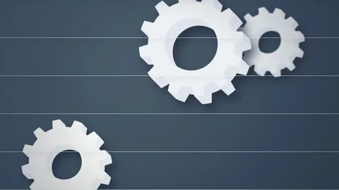 3D gear wheels panning right seamless loop motion background Stock Footage 345657729