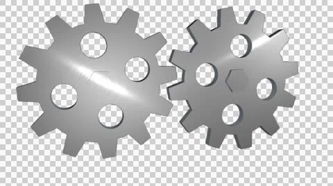 3D gears alpha loop rotating Stock Footage 45697277