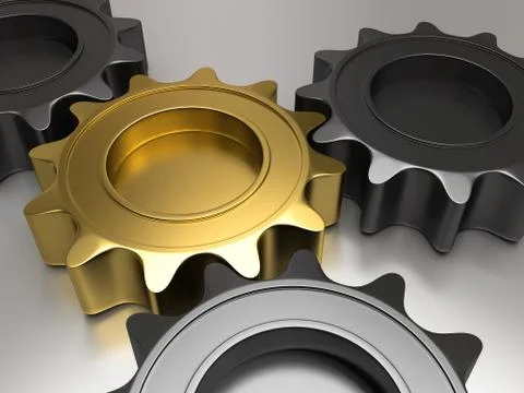 3d gears Stock Illustration