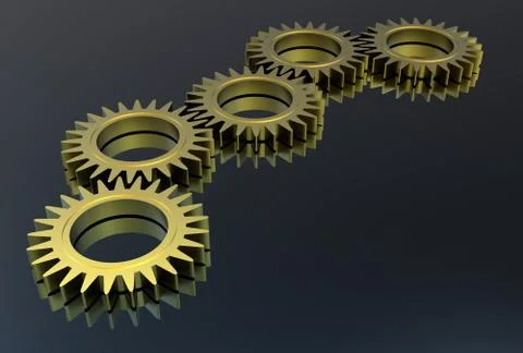 3d gears Stock Illustration