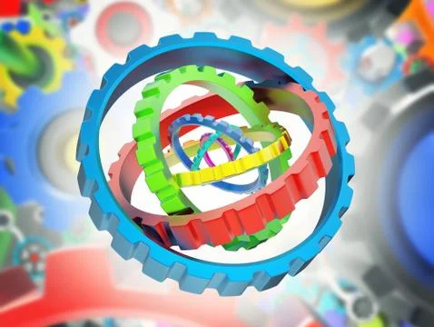 3D gears Stock Illustration