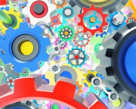 3D gears Illustrazione stock