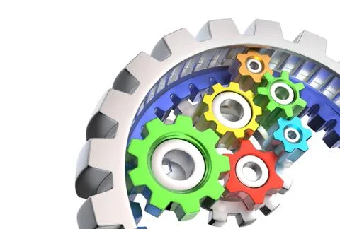 3D gears Stock Illustration