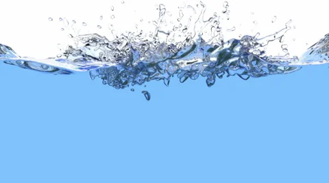 3D generated 60 fps animation of the blue liquid splash, alpha is included Video stock 63213883