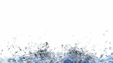 3D generated blue liquid splash 60 fps animation with alpha mask Video stock 63213877