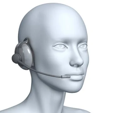 3D generated human head 스톡 일러스트