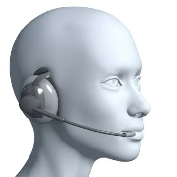 3D generated human head 库存插图