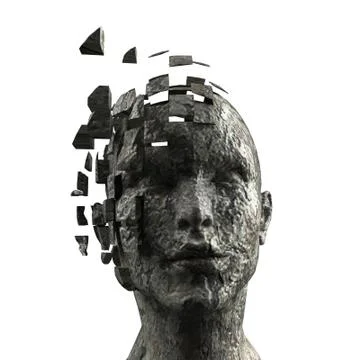 3D generated human head Stock Illustration