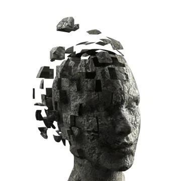 3D generated human head Stock Illustration