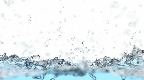 3D generated water splash with alpha mask Video stock 62830336