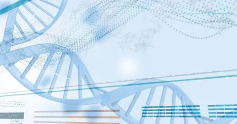 3D genes diagram on white background Stock Illustration