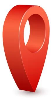 3d geo pin. Realistic map pointer. Location tag Stock Illustration