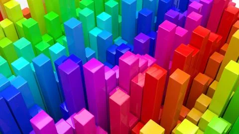 3D Geometric Abstract Background Stock Illustration