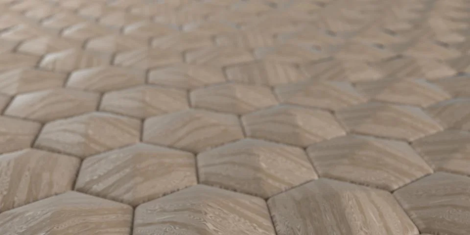3D Geometric Abstract Hexagonal Wallpaper Background Stock Illustration