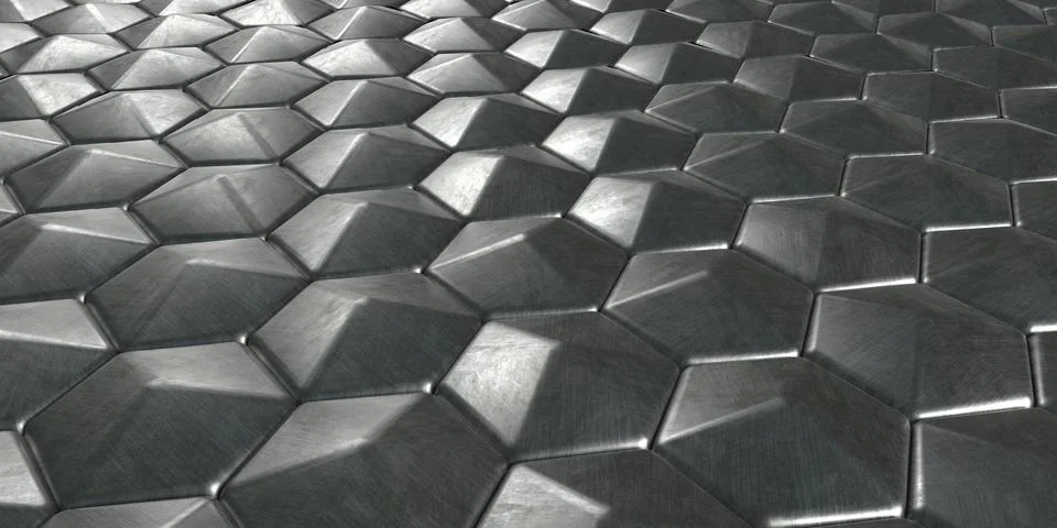 3D Geometric Abstract Hexagonal Wallpaper Background Illustrazione stock
