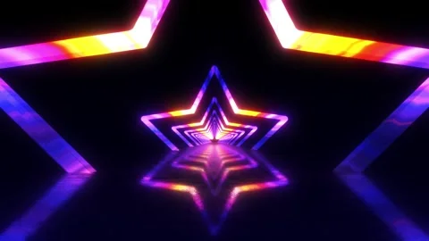 3D Geometric abstract tunnel. Background Futuristic  Stock Footage 268575134