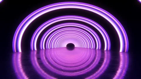 3D Geometric abstract tunnel. Background Futuristic Stock Footage 268575147