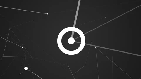 3D geometric animation of connected pulsing dots and dynamic camera template Stock Footage 249511737