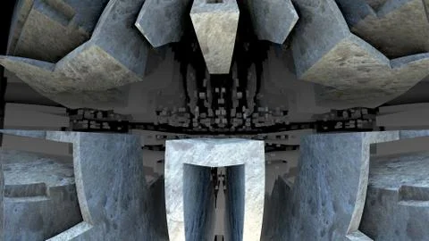 3D geometric background, 3D Labyrinth or Maze Stock Illustration