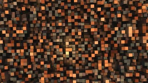 3D Geometric background from cubes, 3D illustration Illustrazione stock