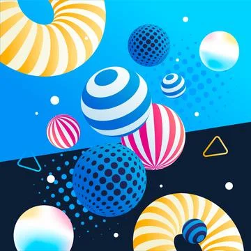 3d-geometric-background Stock Illustration