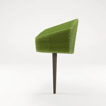 3D geometric green tree Stock Illustration