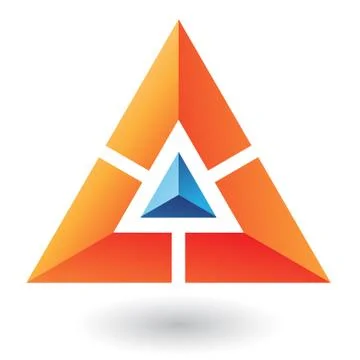 3d geometric logo icon Stock Illustration