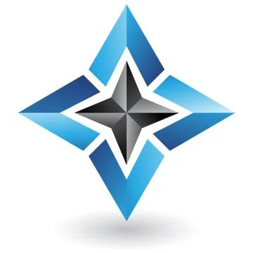 3d geometric logo icon Stock Illustration