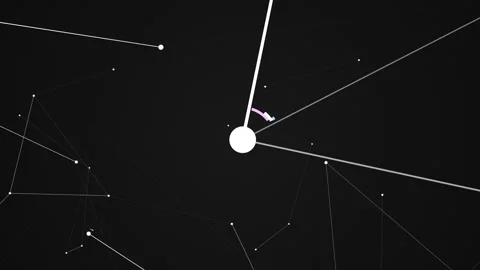 3D geometric loop animation of connected dynamic connected dots Stock Footage 251652231