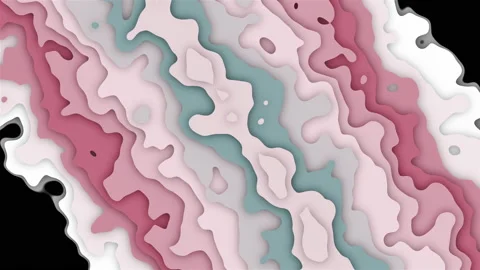 3D geometric paper cut style animated abstract multi layered design background. Stock Footage 201187261