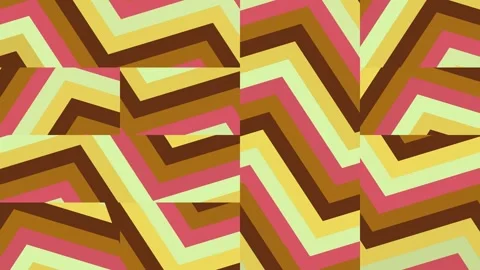 3D Geometric Pattern Animation Yellow Pink. 스톡 동영상 329927169