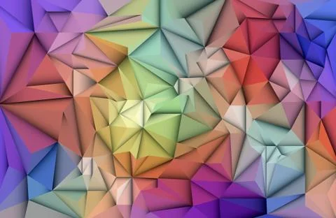 3D Geometric, Polygonal, Triangle pattern shape Stock Illustration
