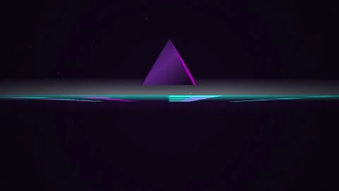 3D geometric pyramid floating seamless loop motion background Stock Footage 345182911