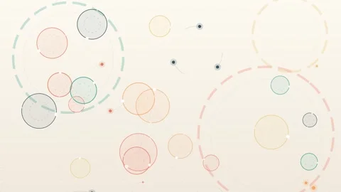 3D Geometric Rotating Circles Abstract Background Stock Footage 344056437